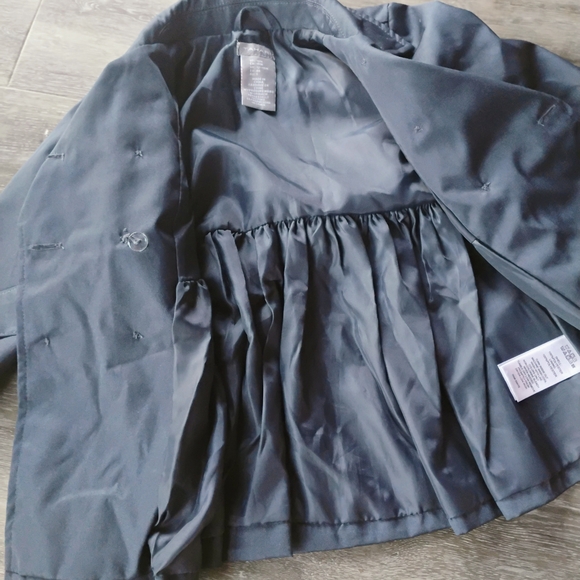 Tahari Kids Double-Breasted Blue Pea Coat - Picture 2 of 4